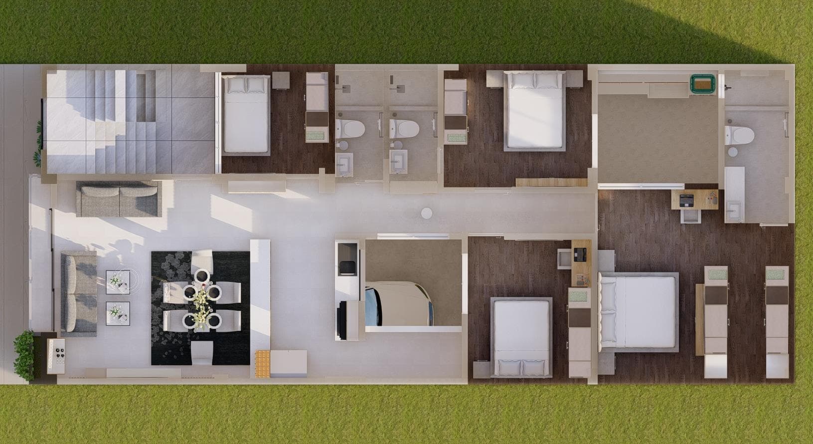 Planta 3D del piso 3: departamento 301